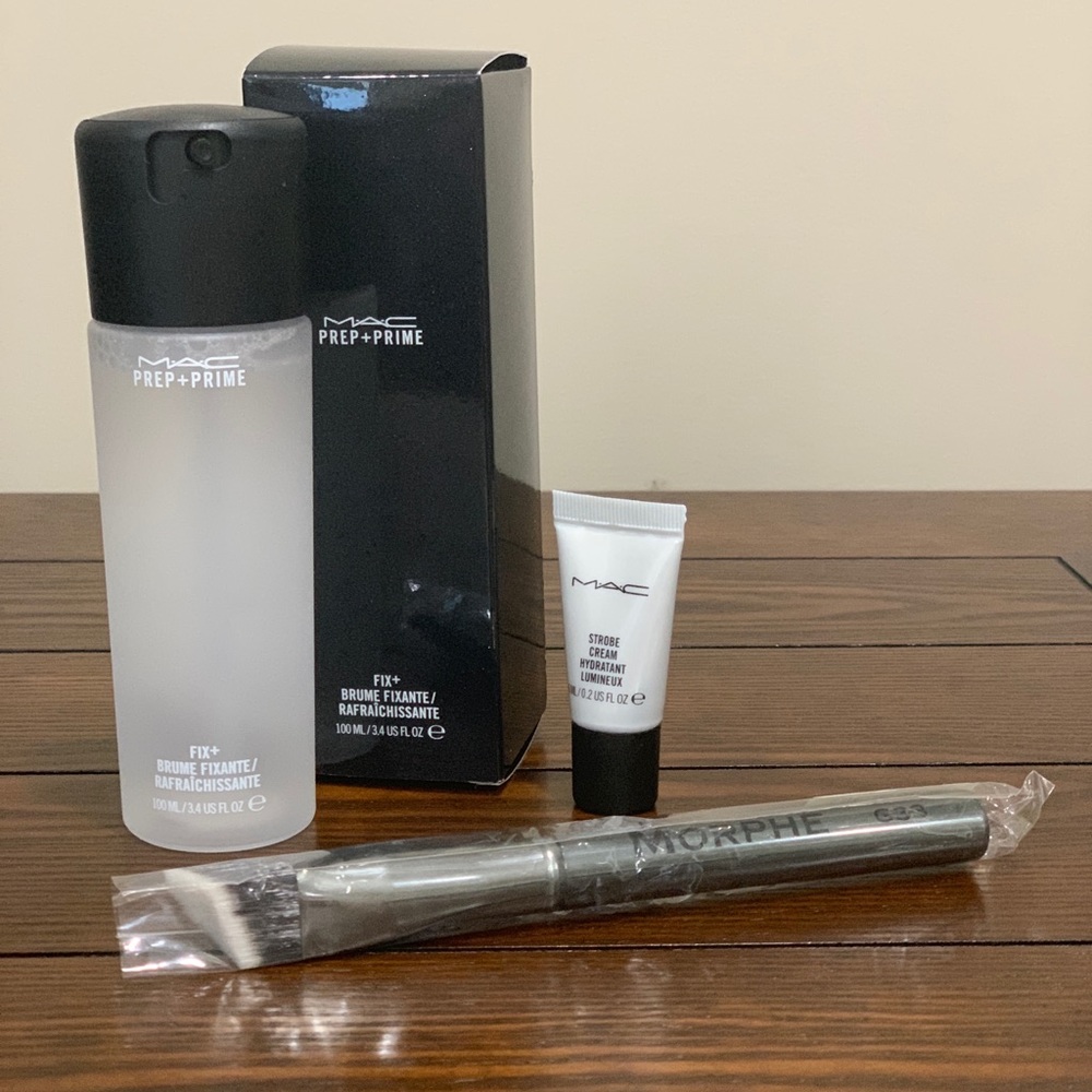 NIB. Mac prep/prime, morphe Brush G33